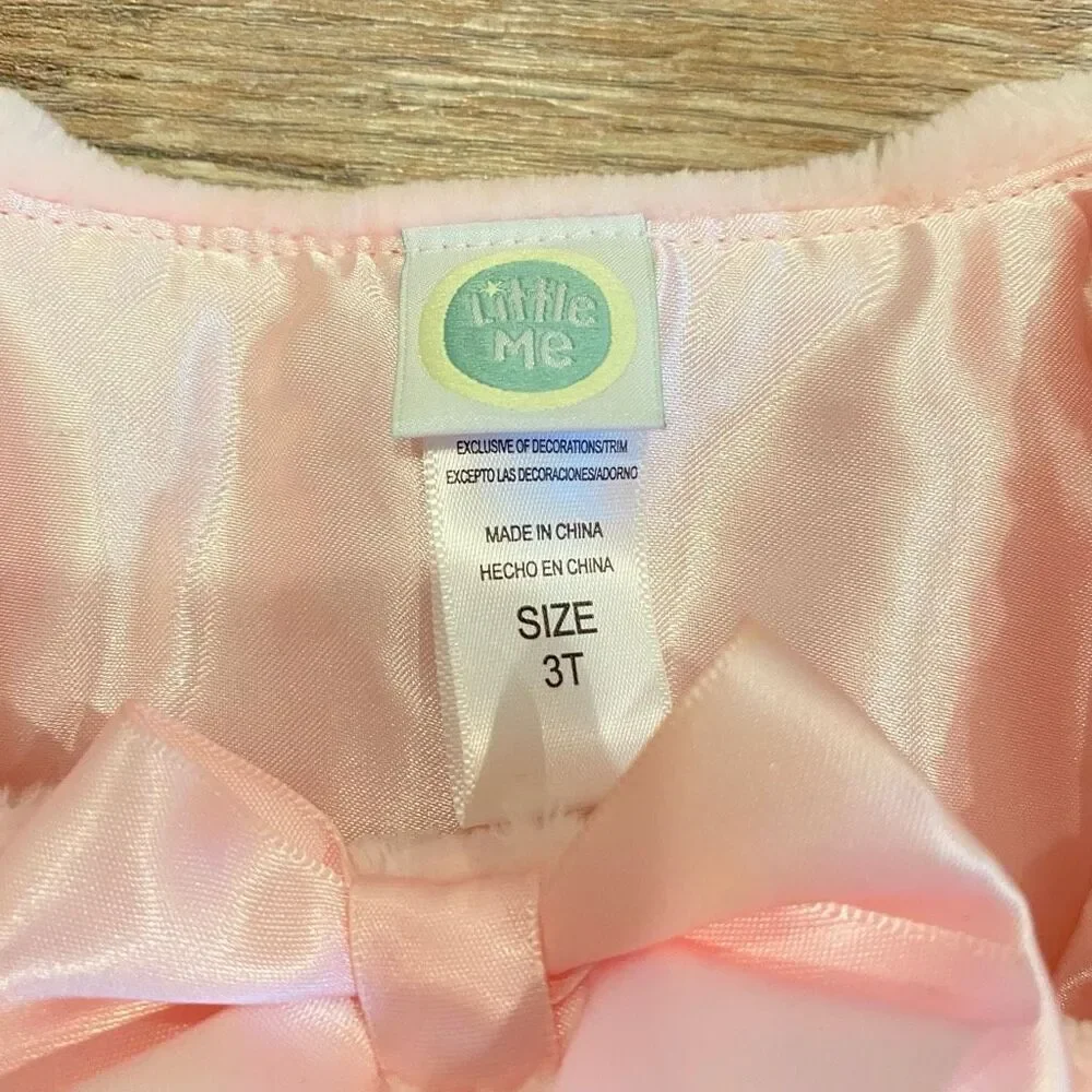 Little Me Pink Faux Fur Jacket Size 3T - Picture 6 of 12